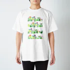 小鳥と映画館のもっと 横長ボタニカルとチョウ Regular Fit T-Shirt