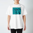 ナイロドノのぎゅうぎゅうオオサンショウウオ　ブルー Regular Fit T-Shirt