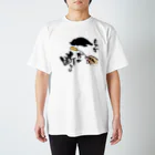 まつり猫ショップの黒猫様シリーズ②(生地淡色) Regular Fit T-Shirt