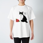 ひげ猫マリオのハチワレ猫 猫山さん1 Regular Fit T-Shirt