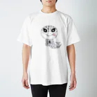 Zipply × Hachucliのおすわりレオパ(ごましおくん) Regular Fit T-Shirt