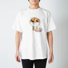 Zipply × Hachucliのおすわりレオパ(ラプター系) Regular Fit T-Shirt