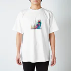 sartan_arcのネコ_cat.1_watercolor Regular Fit T-Shirt