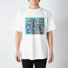 居眠りふにゃこのパンダちゃんいっぱい宇宙とつながるよ Regular Fit T-Shirt