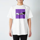 猫好きの横たわりはちわれ猫 Regular Fit T-Shirt