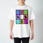 chama.comのマルチカラー ネコとらくがき Regular Fit T-Shirt