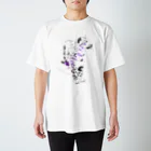 KITARO-GHEE suzuri shopのSnow Leopard Regular Fit T-Shirt
