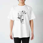 KITARO-GHEE suzuri shopのSnow Leopard スタンダードTシャツ