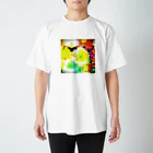 A'S WORLDのyellow×orangeFLOWER スタンダードTシャツ