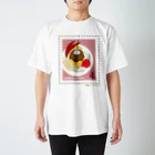 Quatre Illustrationのキャトル切手_プリンアラモード Regular Fit T-Shirt