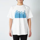 いちご音楽堂のSpectrum Analyzer Blue Regular Fit T-Shirt