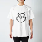 をりはら(人間)の左手で描いた白猫 スタンダードTシャツ