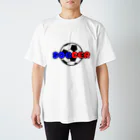 happy_25chanのサッカーボール柄（赤/青） スタンダードTシャツ