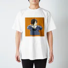 momohiki shopの「背中にタグ」イラスト Regular Fit T-Shirt