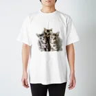 saraの猫 仲良し三兄弟 Regular Fit T-Shirt