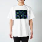 富加見ジウのフクガラ(green×blue) Regular Fit T-Shirt