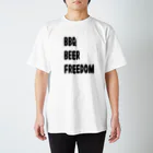 HYM   ヒヨミライのBBQ BEER FREEDOM スタンダードTシャツ