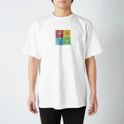 きまぐれおえかきの折り鶴の自立 スタンダードTシャツ