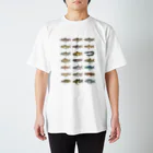 猫と釣り人のドット絵(TANSUIGYO_1) Regular Fit T-Shirt