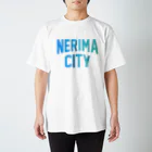 JIMOTO Wear Local Japanの練馬区 NERIMA CITY ロゴブルー スタンダードTシャツ