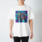 ヒカゲサンジュウの落描きのお手製ドット青み Regular Fit T-Shirt