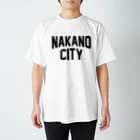 JIMOTO Wear Local Japanの中野区 NAKANO CITY ロゴブラック スタンダードTシャツ