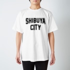 JIMOTO Wear Local Japanの渋谷区 SHIBUYA CITY ロゴブラック Regular Fit T-Shirt