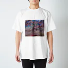 みぅ福島の桜の景色　青空の春鐘突き堂 スタンダードTシャツ