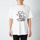 ふるいしろのお花畑のバタ花さん Regular Fit T-Shirt