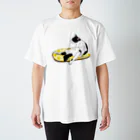 小鳥と映画館のスコ座りのネコ レモンクッション Regular Fit T-Shirt