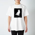 路地裏猫のブラックねこねこ スタンダードTシャツ