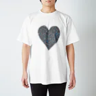 rumaruのBlue  heart Regular Fit T-Shirt