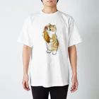 mofusandのえびふらいに恋するにゃん Regular Fit T-Shirt