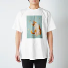 おちょぴのてんとう虫と茶白猫 Regular Fit T-Shirt