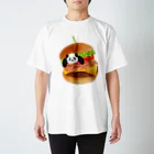 ROMのパンダとハンバーガー スタンダードTシャツ