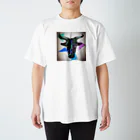 さかな3尉の闘牛と青 Regular Fit T-Shirt