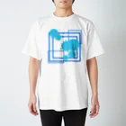 蒼空のスプラッシュ 水色 Regular Fit T-Shirt