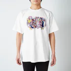 模様動物(鈴木りさむーん)の模様動物 ひつじ_mizu Regular Fit T-Shirt