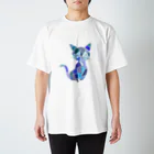 wormのステンドグラス風猫 スタンダードTシャツ