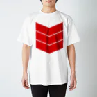 Plastic-Earthの3LINE"RED" スタンダードTシャツ