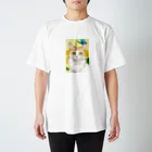 Miaws Shopのタンポポと白茶猫 Regular Fit T-Shirt