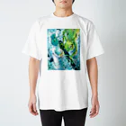 志瓜のSUZURIのカエルとアルトクラリネット Regular Fit T-Shirt