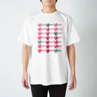 はっぴーあっぴーのハートのギター(ピンク) Regular Fit T-Shirt