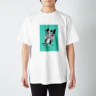 夜の春の砂浜のBird and pen スタンダードTシャツ