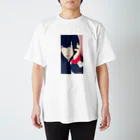 ほわほわおばけのハートやさんの見つめる Regular Fit T-Shirt