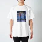 井上晴雄　絵画グッズコーナーの大阪の花火と夜景 スタンダードTシャツ