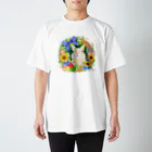 むぅ～さん63のうさぎリース Regular Fit T-Shirt