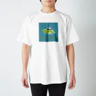 すなっく神様1号店(店長ねこ)のUFOに乗って買い物 スタンダードTシャツ