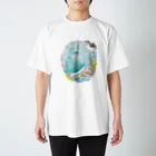 torisun shop (SUZURI)のきらきら海のなかまのエコバッグ Regular Fit T-Shirt