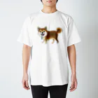 川崎タカオGOODSの鼻たれ柴犬〜歩く〜 スタンダードTシャツ